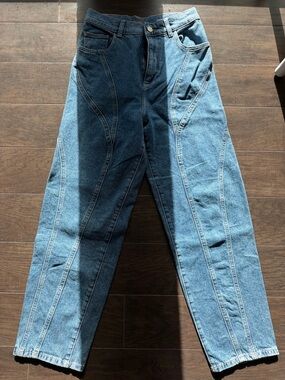DL1961 Two-Tone Blue Ankle Jeans